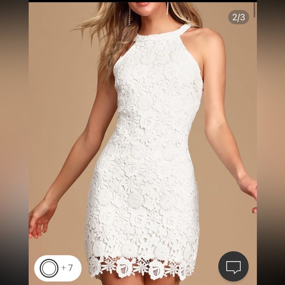 Lulu's Love Poem Ivory Lace Dress